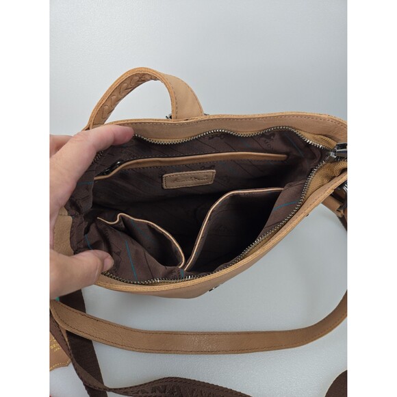 NEW-MWL-G001 Montana West Leather Concealed Carry Hobo/Crossbody Tan 2 Straps - Picture 6 of 12
